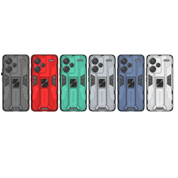 For Redmi Note 13 Pro 5G Supersonic Armor case made of TPU and PC, showcasing its stylish design and precise cut-outs.